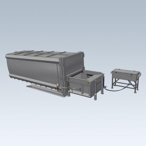 Stationary compactors with replaceable containers